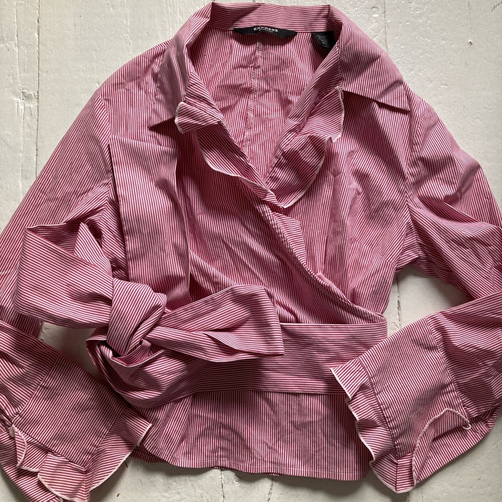 Express cotton stretch blouse y2k like new vintage